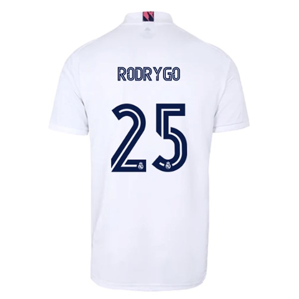 Camiseta Real Madrid Primera equipo NO.25 Rodrygo 2020-2021 Blanco